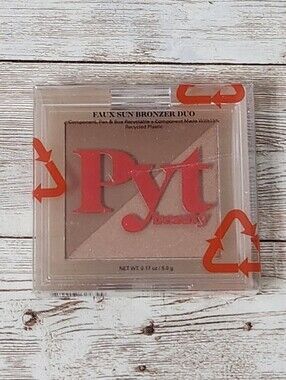 New PYT Beauty Powder Faux Sun Bronzer Duo BALI Matte & Shimmer .17 oz